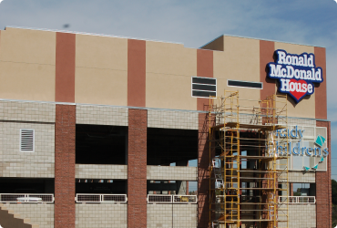 front of House while it was being built