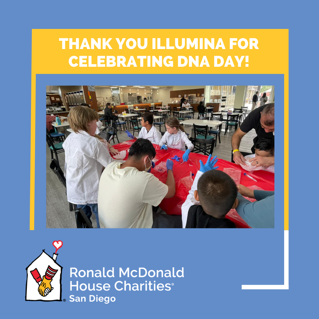 Kids doing science experiments on DNA Day