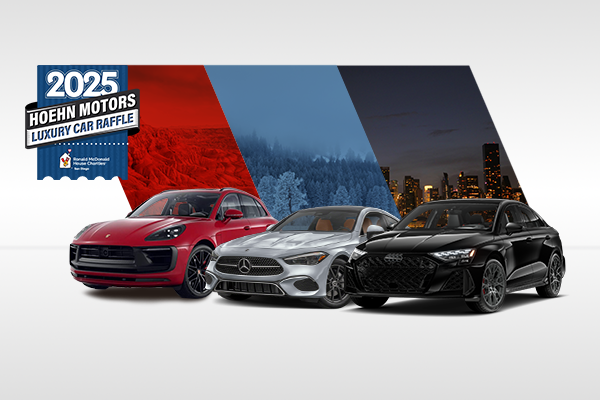 3 cars for the Hoehn Motors Luxury Car Raffle