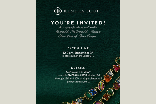 Kendra Scott Give Back Event Invitation
